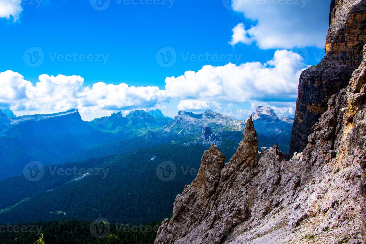 Gipfel der Dolomiten der Cortina d'ampezzo in Belluno, Venetien, Italien foto