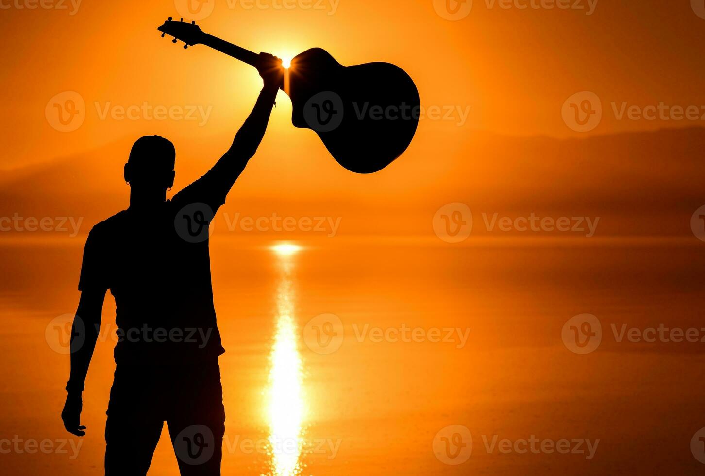 erfolgreich Gitarre Spieler foto