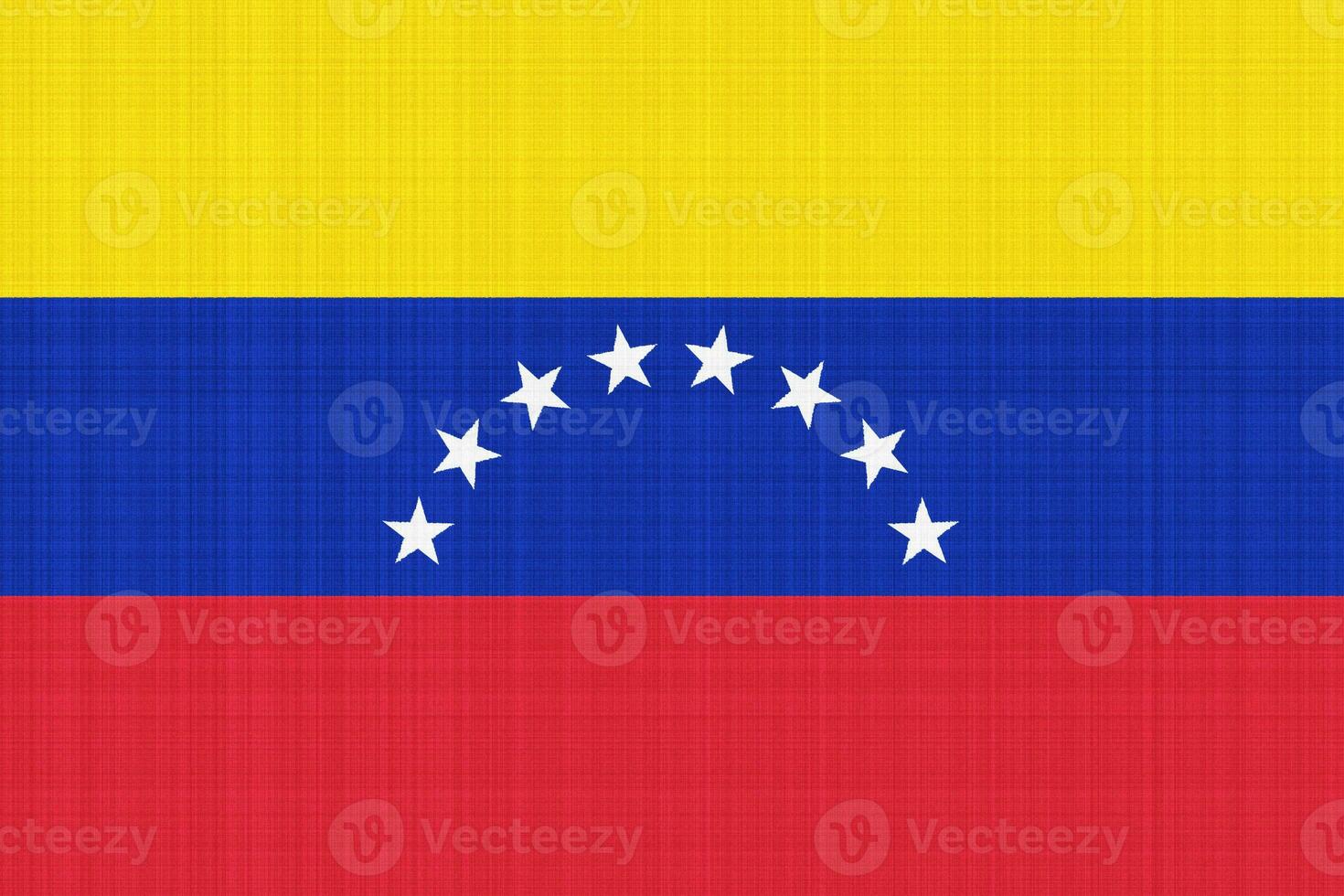 Flagge von das Venezuela auf ein texturiert Hintergrund. Konzept Collage. foto