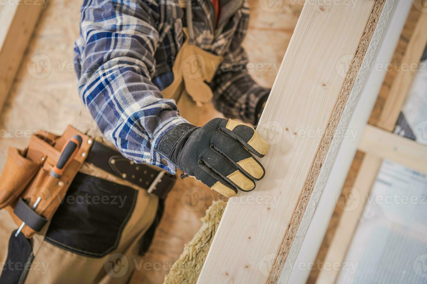 Mauer Isolierung im Neu Konstruktion Seite? ˅. foto