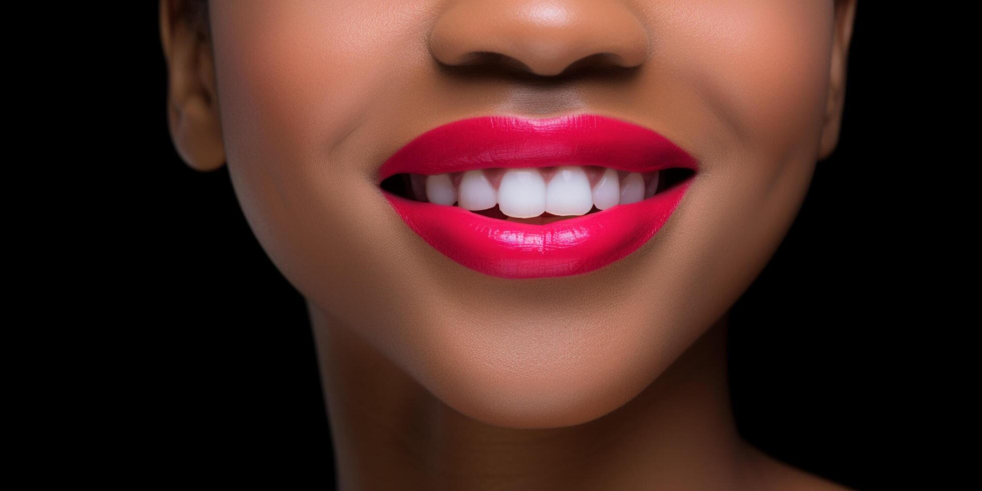 Frauen Lippen mit anders Farben Lippenstift ai generiert foto
