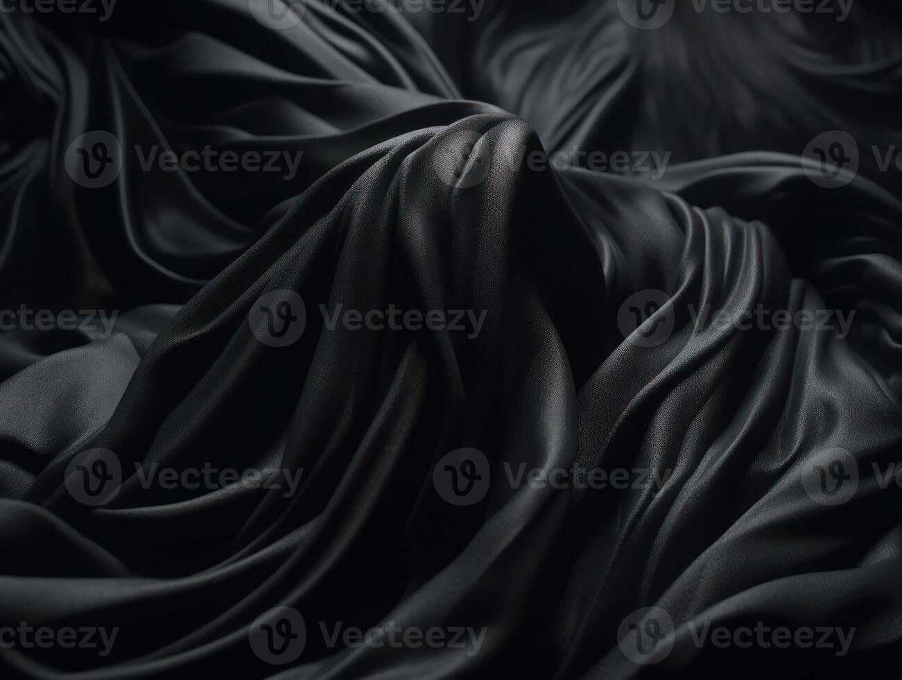 schwarz abstrakt Hintergrund Luxus Stoff elegant Stoff zum Hintergrund erstellt mit generativ ai Technologie. foto