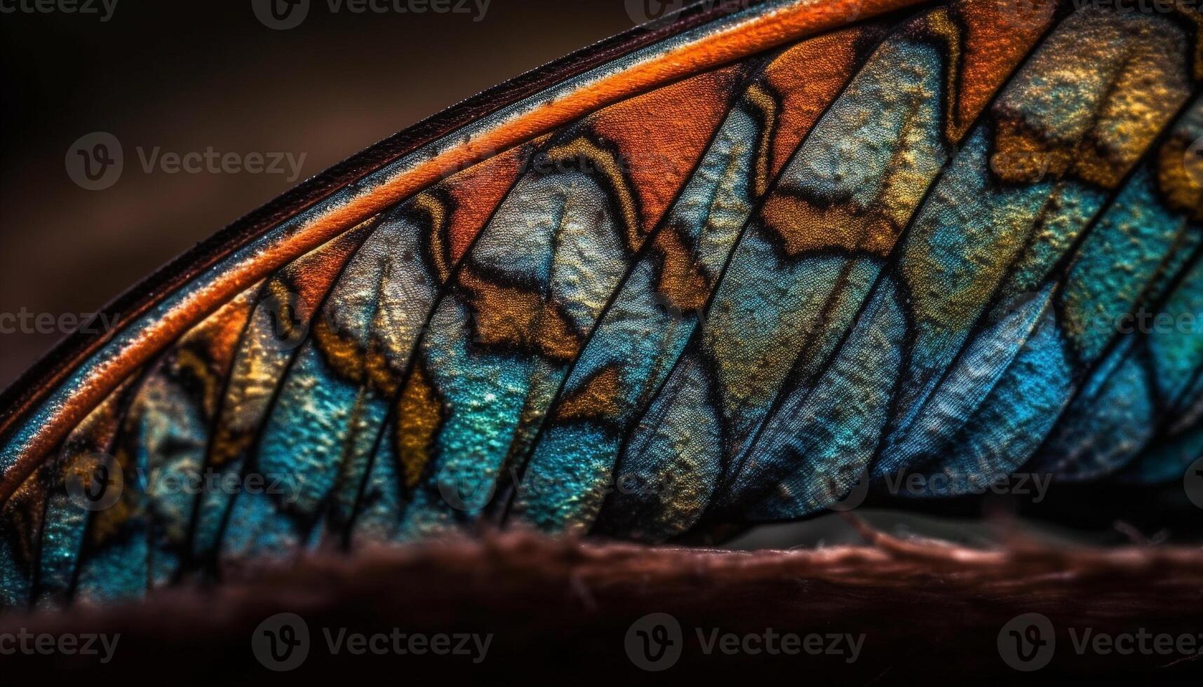 beschwingt Schmetterling Flügel Vitrinen Natur Eleganz und Schönheit im schließen oben generiert durch ai foto