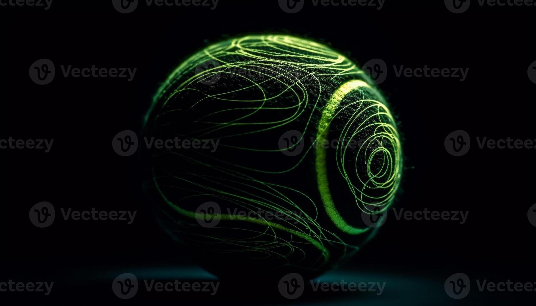 glühend Kugel Zünden beschwingt Farben im dunkel abstrakt Hintergrund generiert durch ai foto