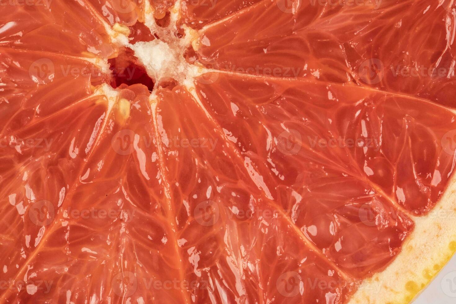 Rubin rot Grapefruit Schnitt Nahansicht foto