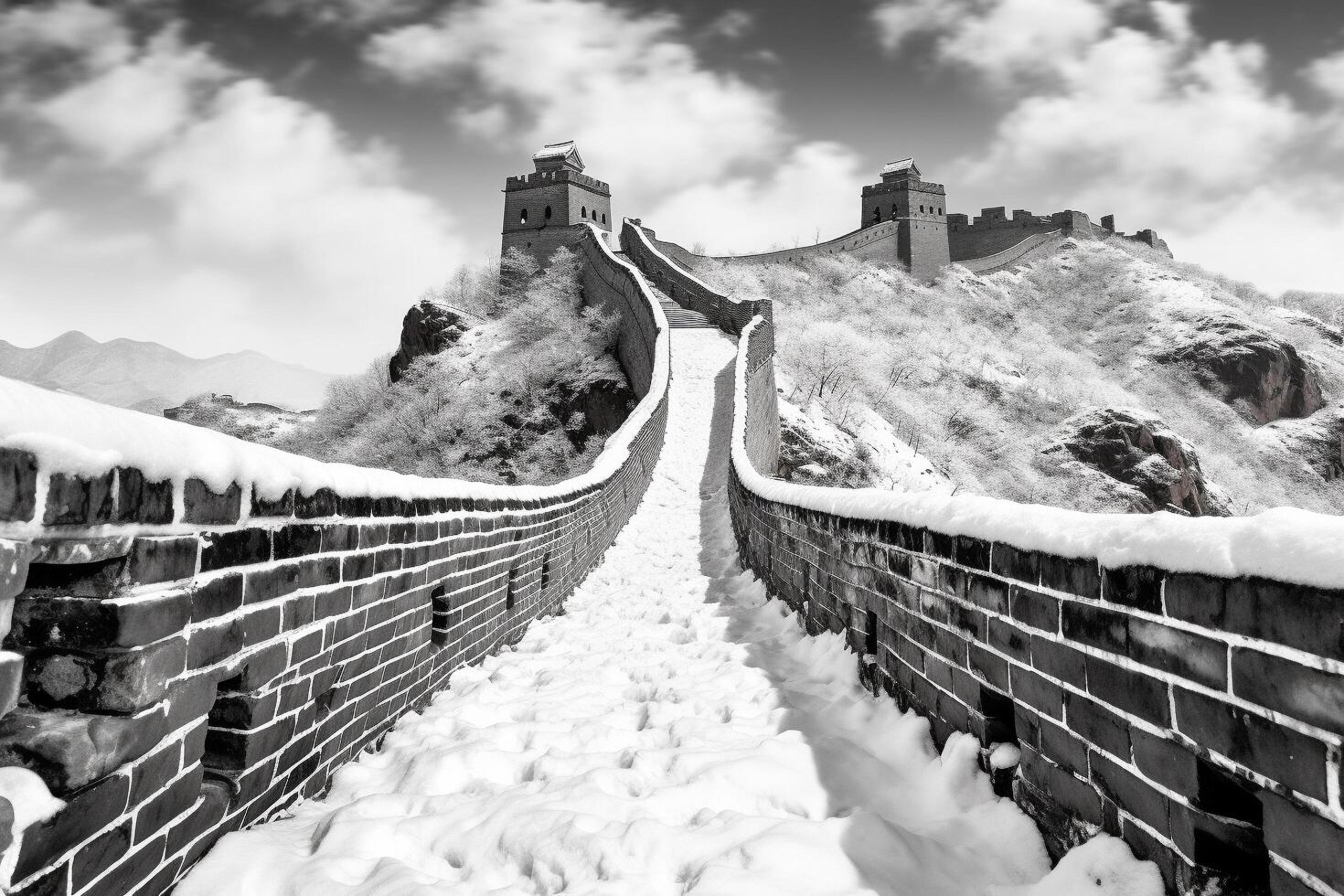 das großartig Mauer von China ai generativ foto