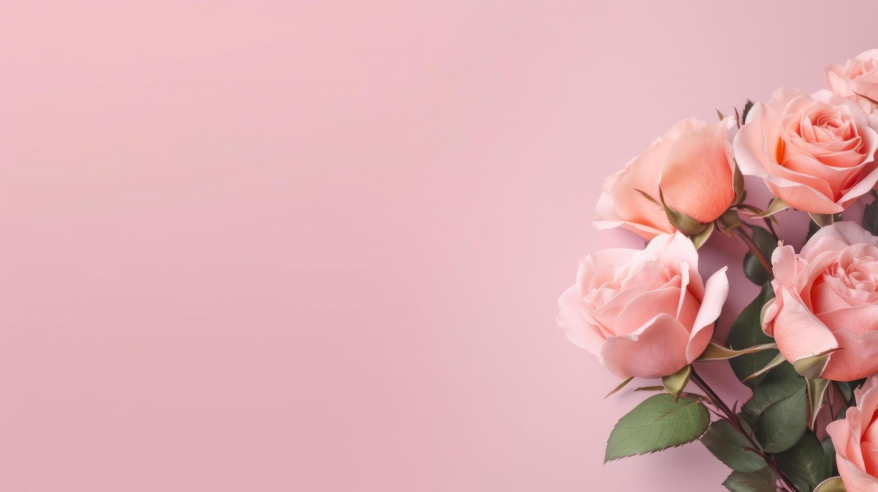 Rose Blumen Hintergrund. Illustration ai generativ foto