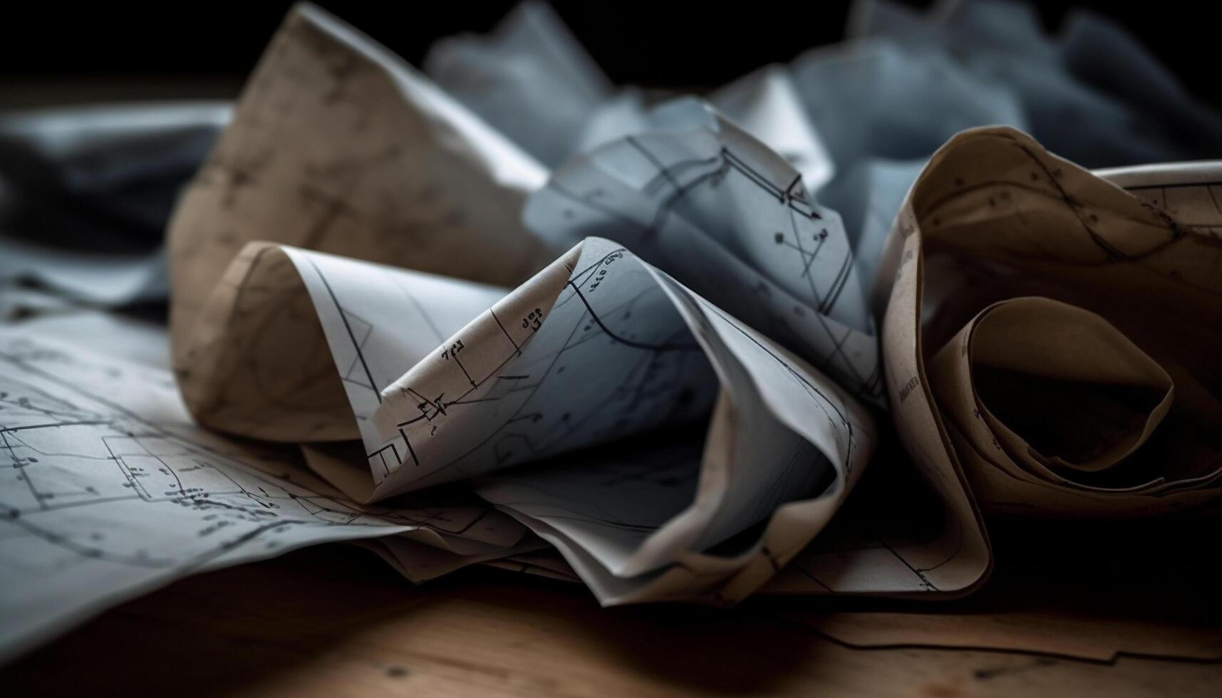 Segeln Schiff gefertigt von gefaltet Papier inspiriert kreativ Transport Ideen generiert durch ai foto