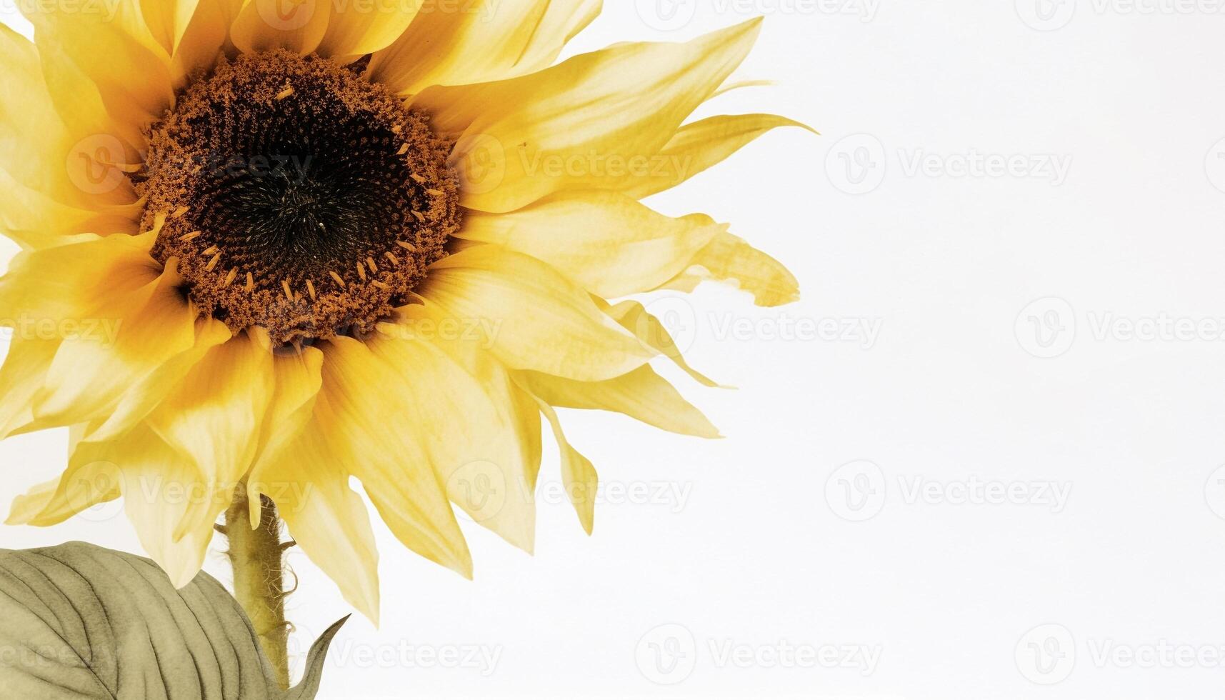 Gelb Sonnenblume, schließen hoch, beschwingt Schönheit im Natur generiert durch ai foto