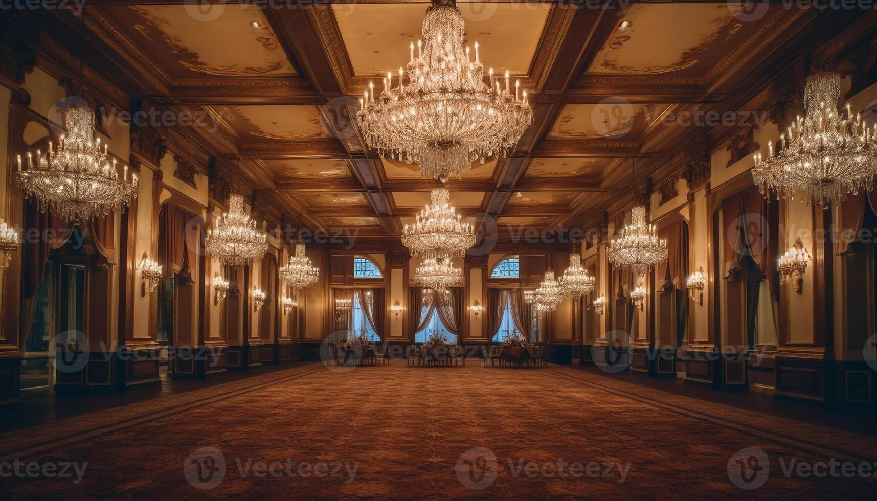 Luxus Leuchter leuchtet elegant inländisch Zimmer im berühmt historisch Gebäude generiert durch ai foto