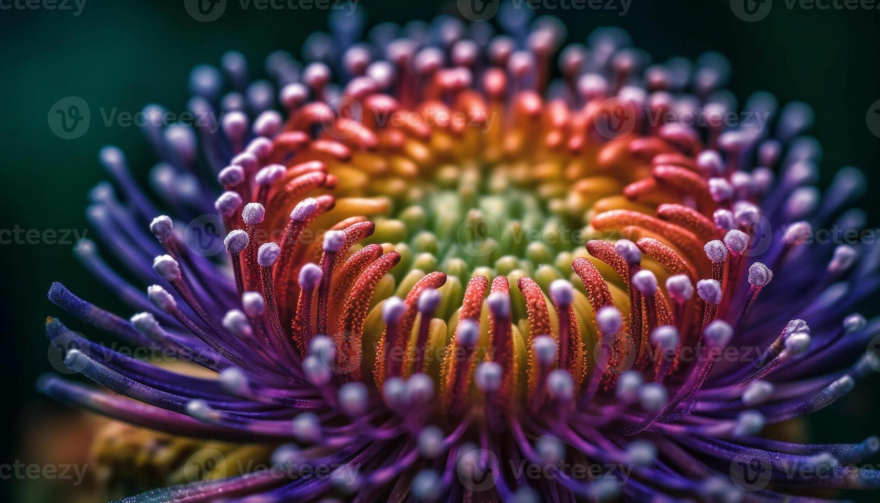 beschwingt Gerbera Gänseblümchen im feucht Wiese Vitrinen Natur Zerbrechlichkeit generiert durch ai foto