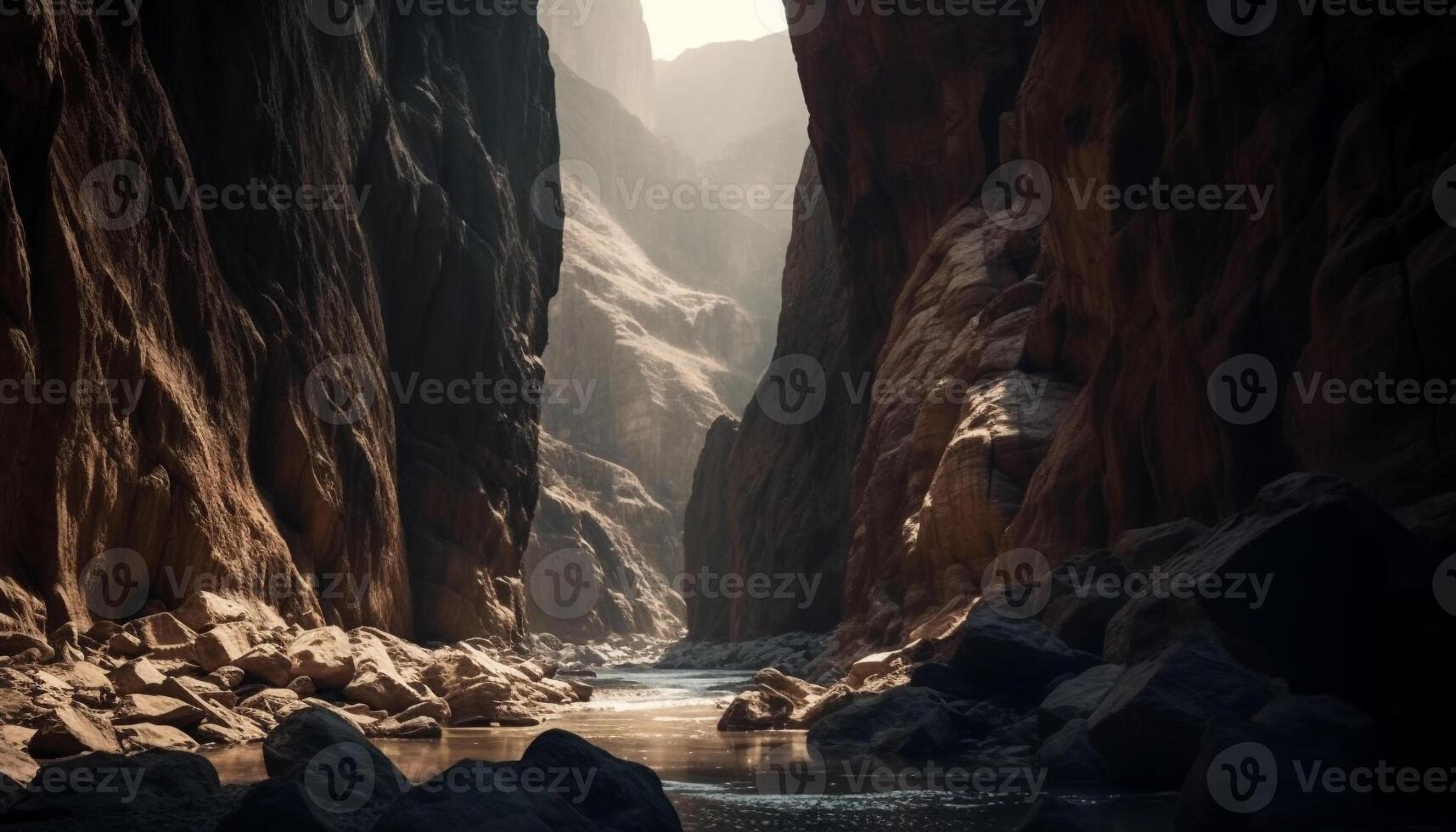 majestätisch Berg Gipfel, extrem Terrain, still Szene, natürlich Schönheit generiert durch ai foto