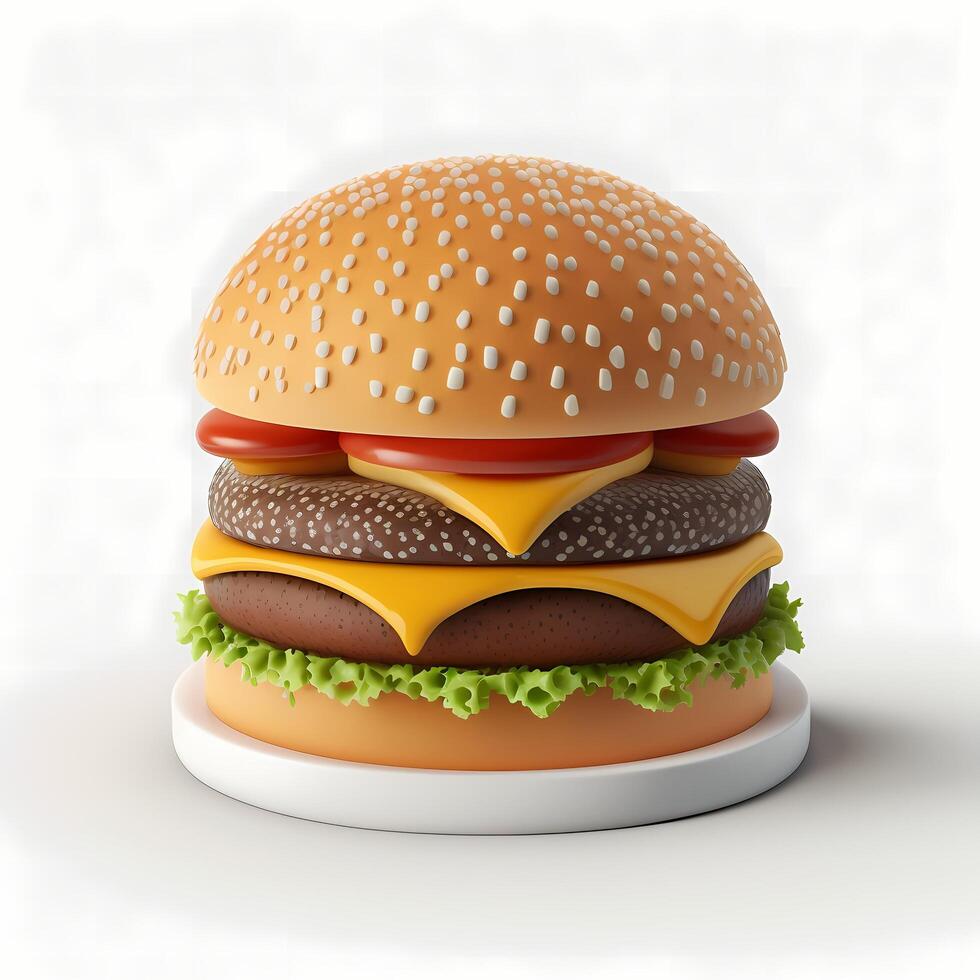 Burger 3d Design ai generiert foto