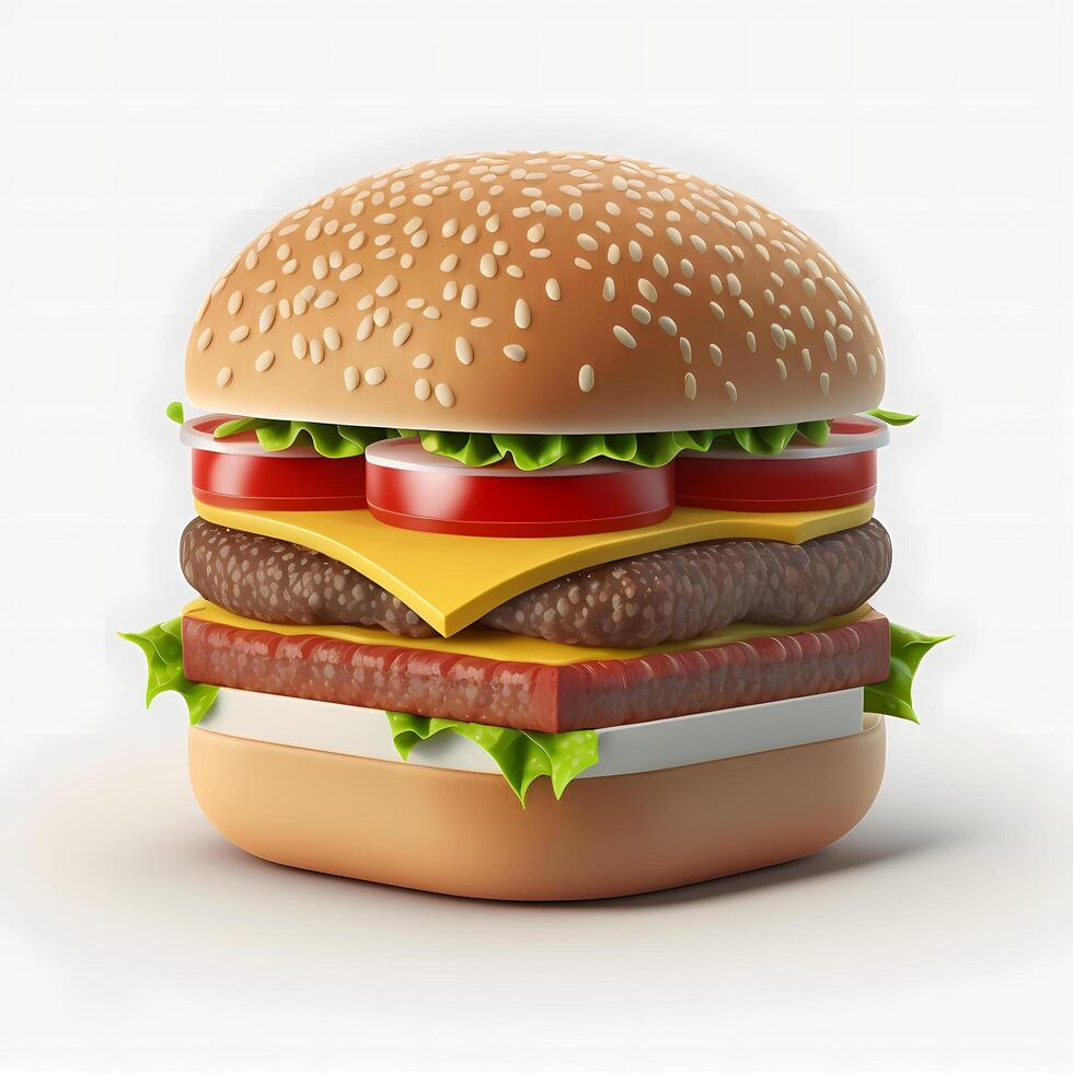 Burger 3d Design ai generiert foto