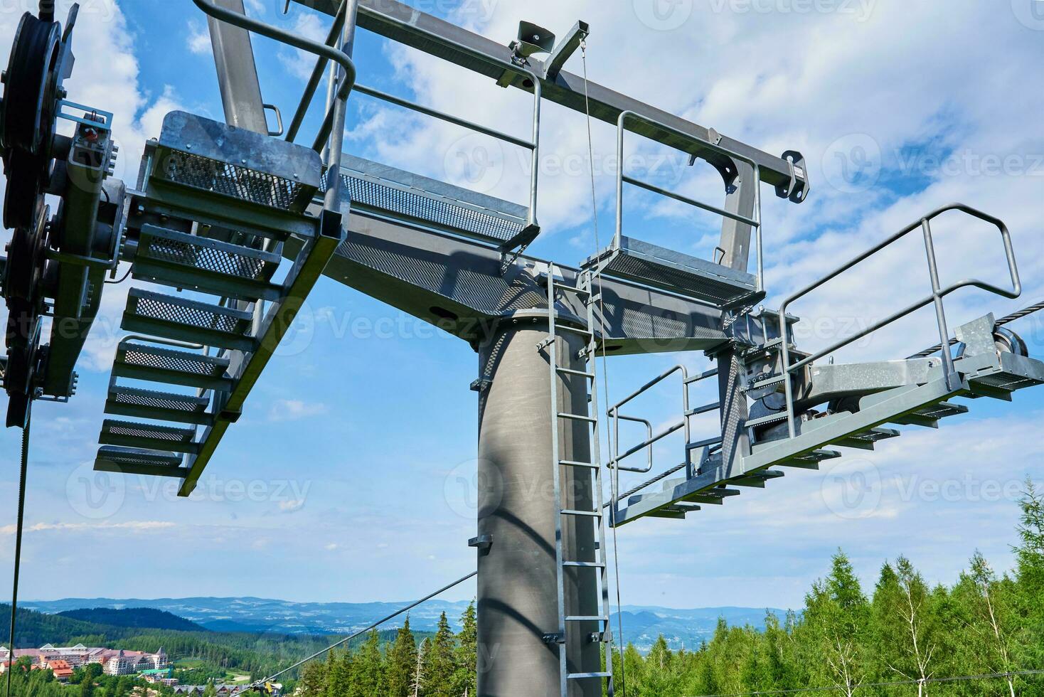 Mechanismus von öffnen Kabel Autos Aufzug, Karpacz, Polen foto