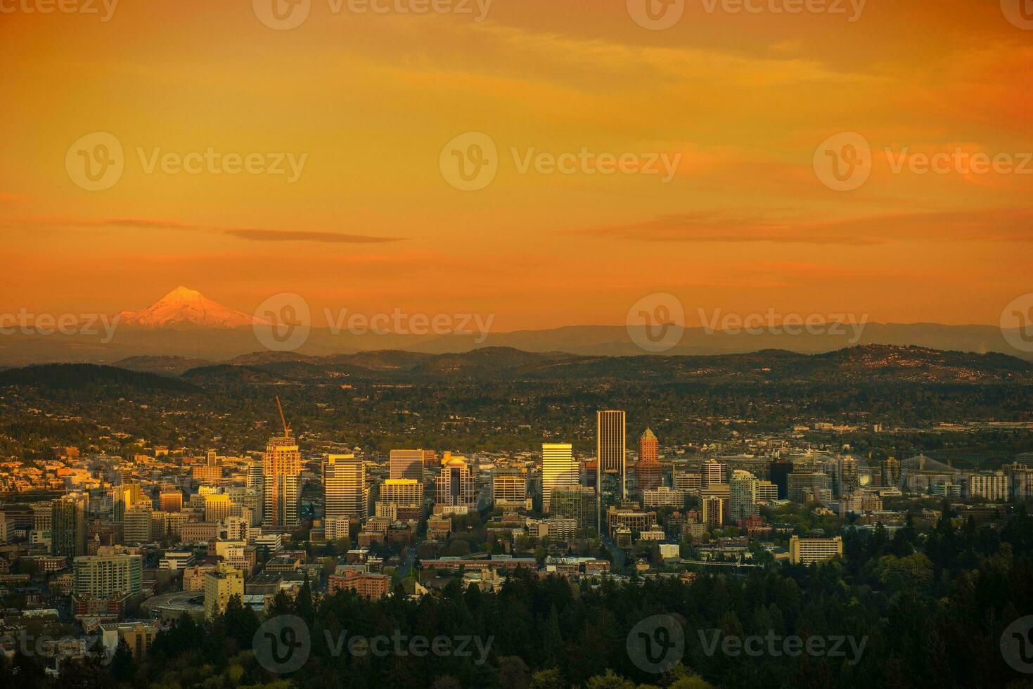 Sonnenuntergang Landschaft im Portland foto