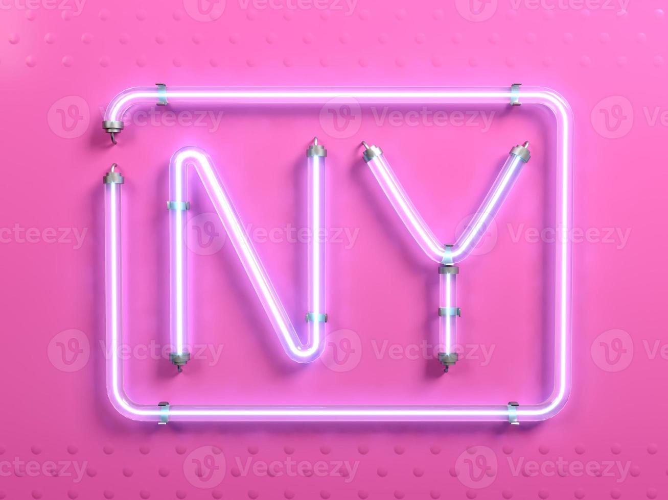 Banner Pop Art New York Pink Neon foto