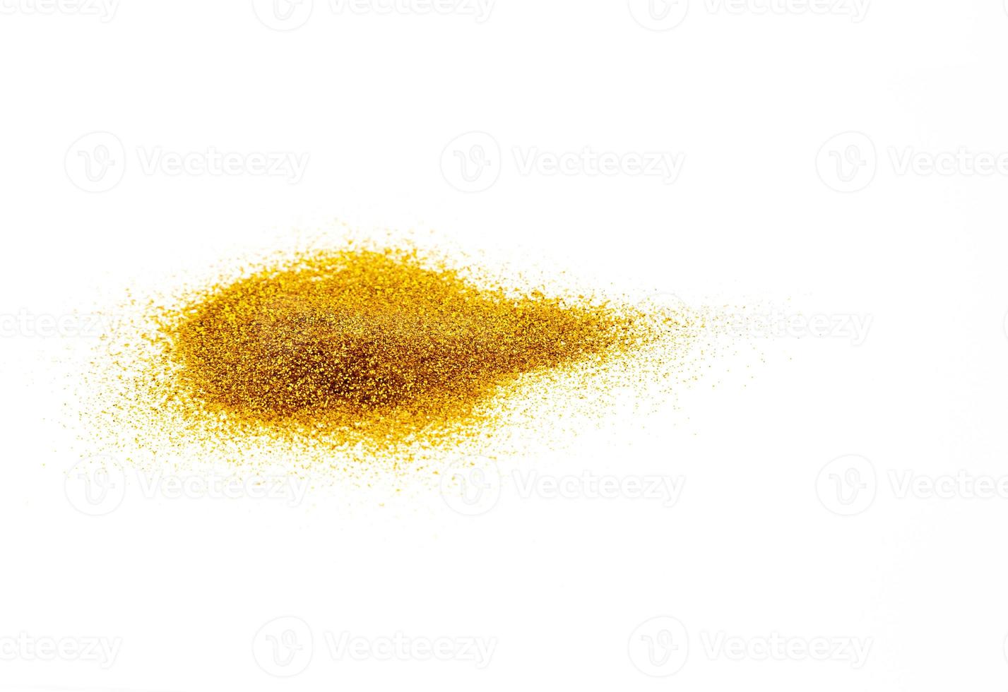 strukturierter Hintergrund mit goldenem Glitzer funkeln auf Weiß foto