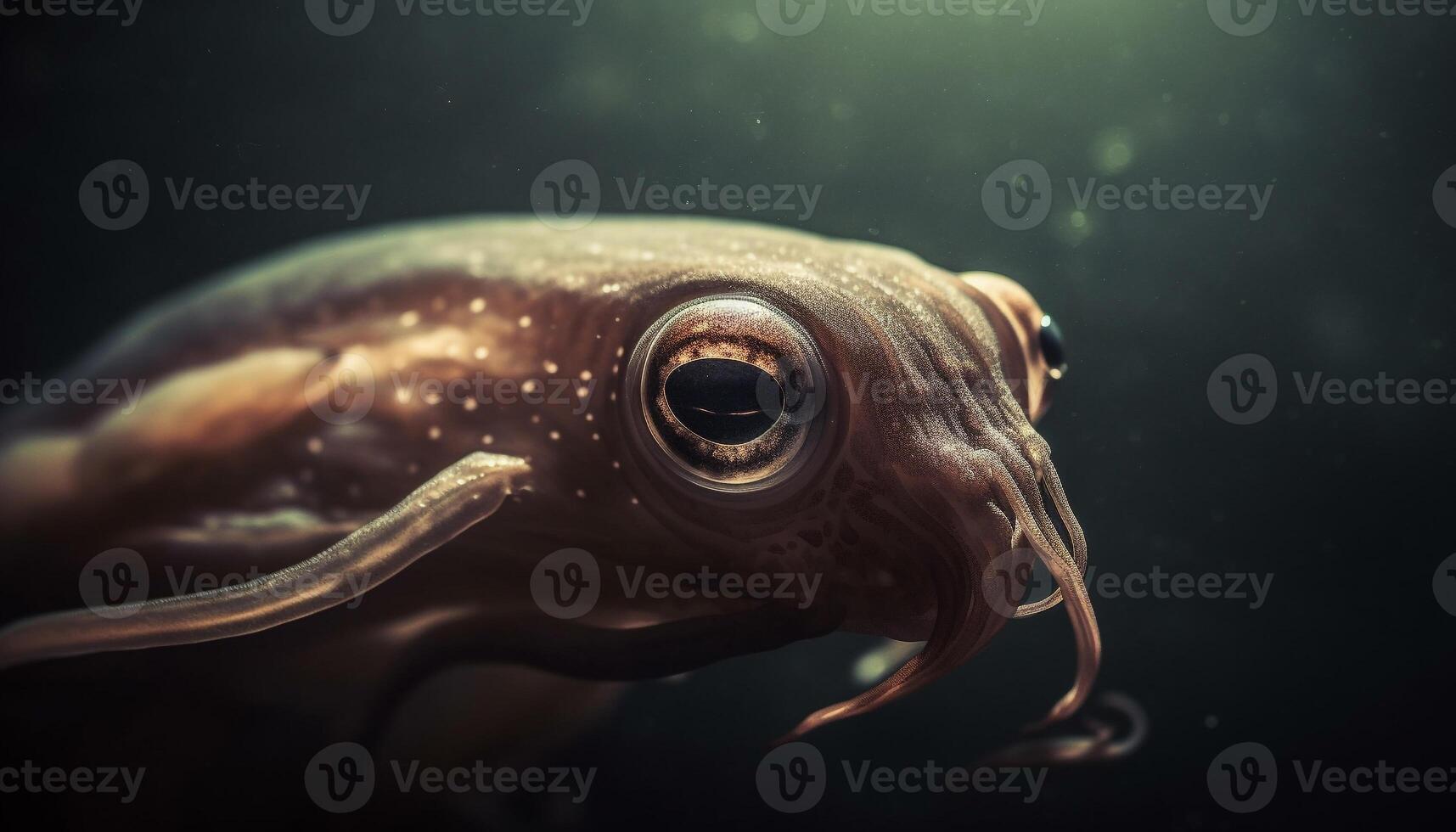 multi farbig cnidarian Schwimmen im tief Salzwasser, Tentakeln und Schönheit im Natur generiert durch ai foto