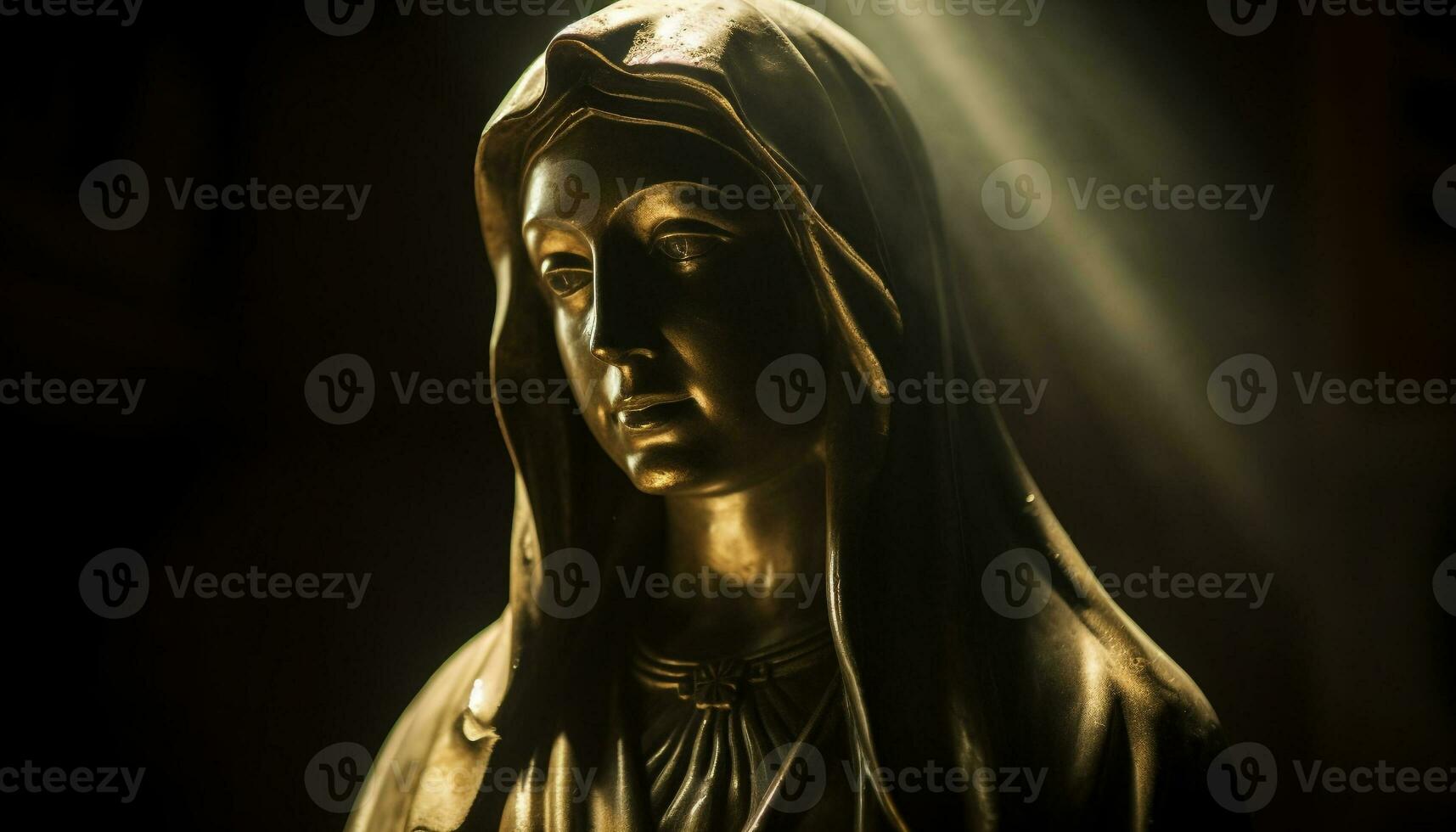 golden Statue von Gott symbolisiert Spiritualität im Christentum Religion generiert durch ai foto