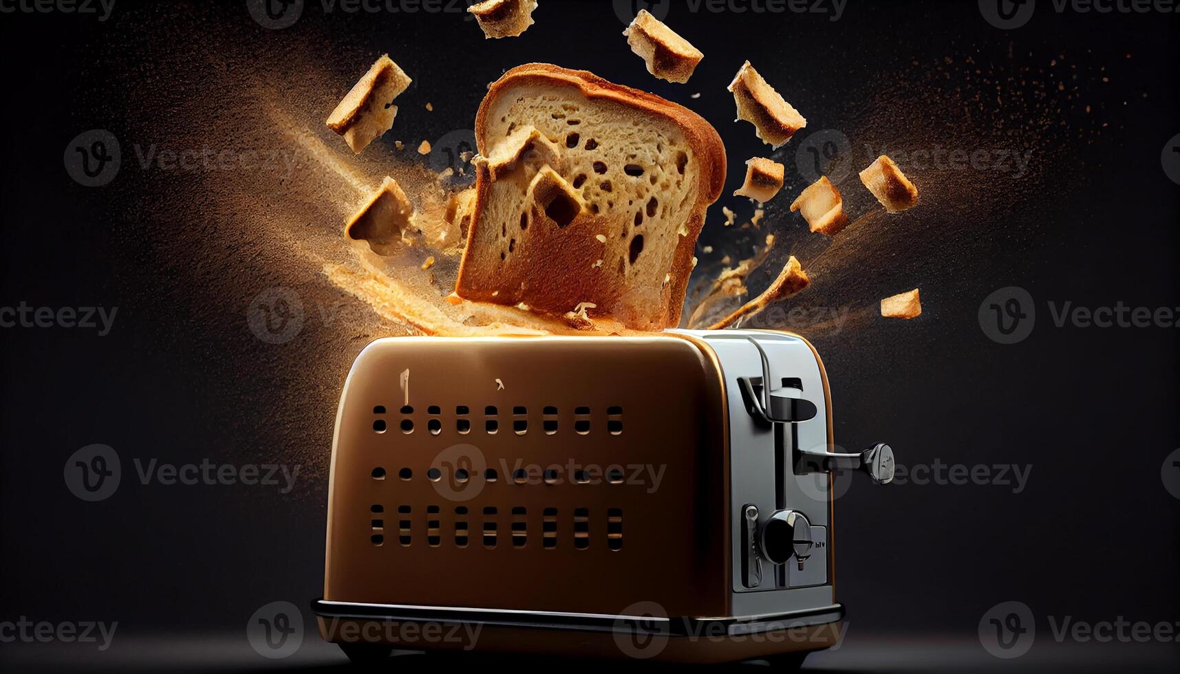Toaster Grills frisch Brot alt gestaltet Gerät im Küche generiert durch ai foto