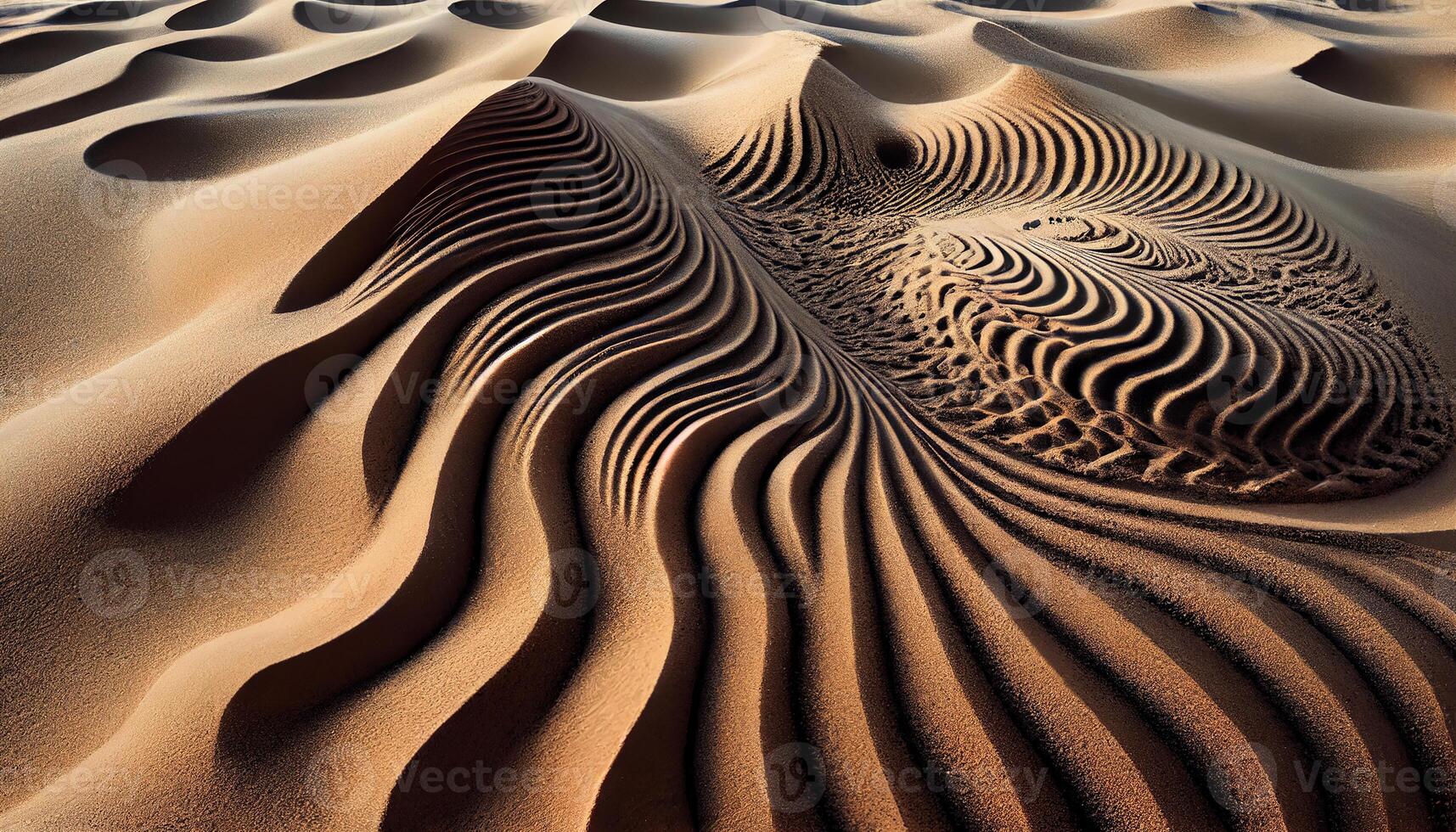 Sand Düne Muster Mischungen in trocken Arabien Landschaft ,generativ ai foto