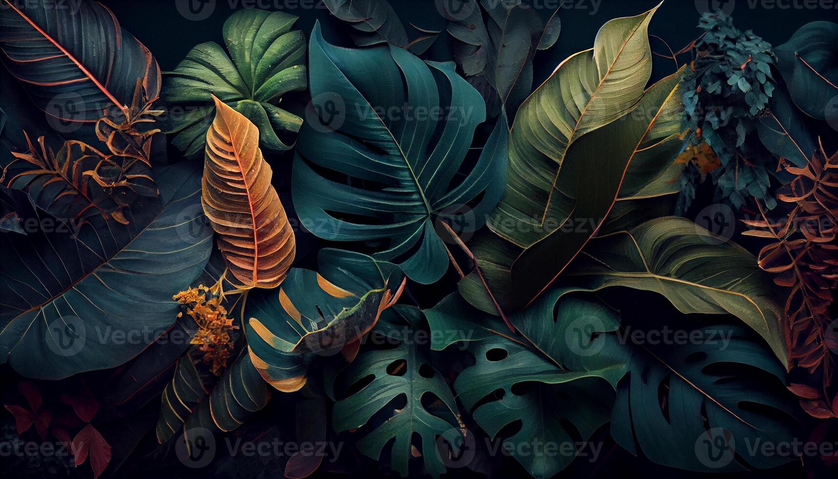 Blatt Natur Hintergründe Muster Illustration Pflanze Hintergrund Design abstrakt ein beschwingt Grün Natur Hintergrund Illustration ,generativ ai foto