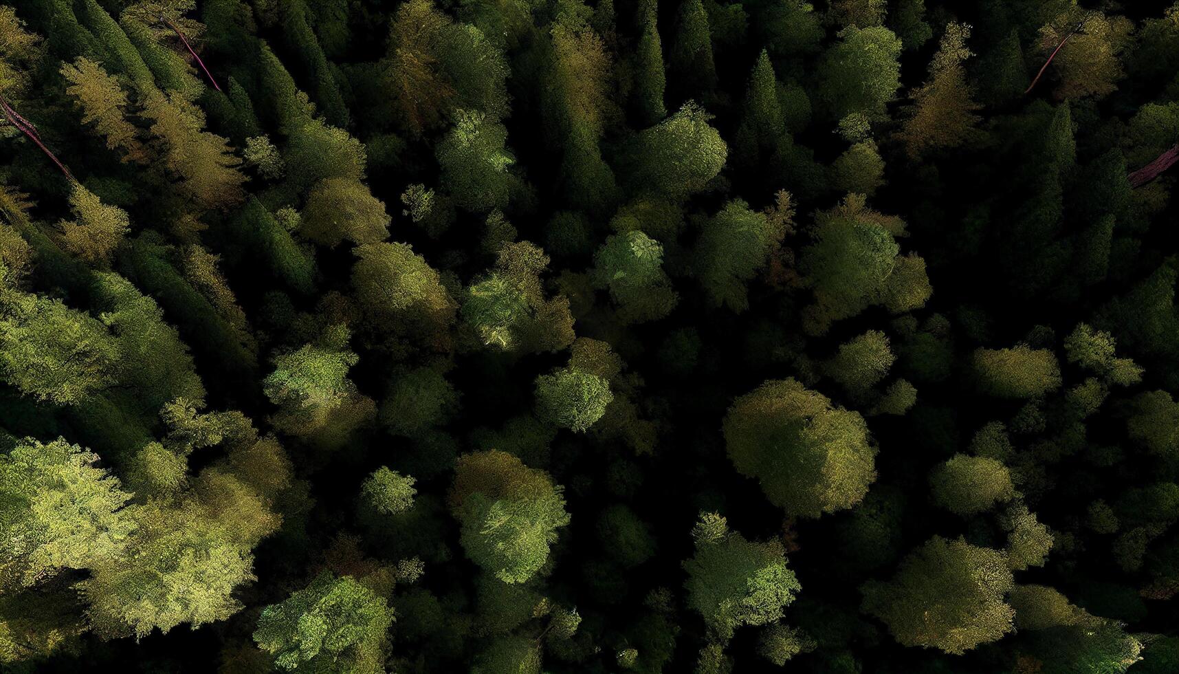 Naturen Grün Muster Wald Bäume Luftansicht Szene ,generativ ai foto