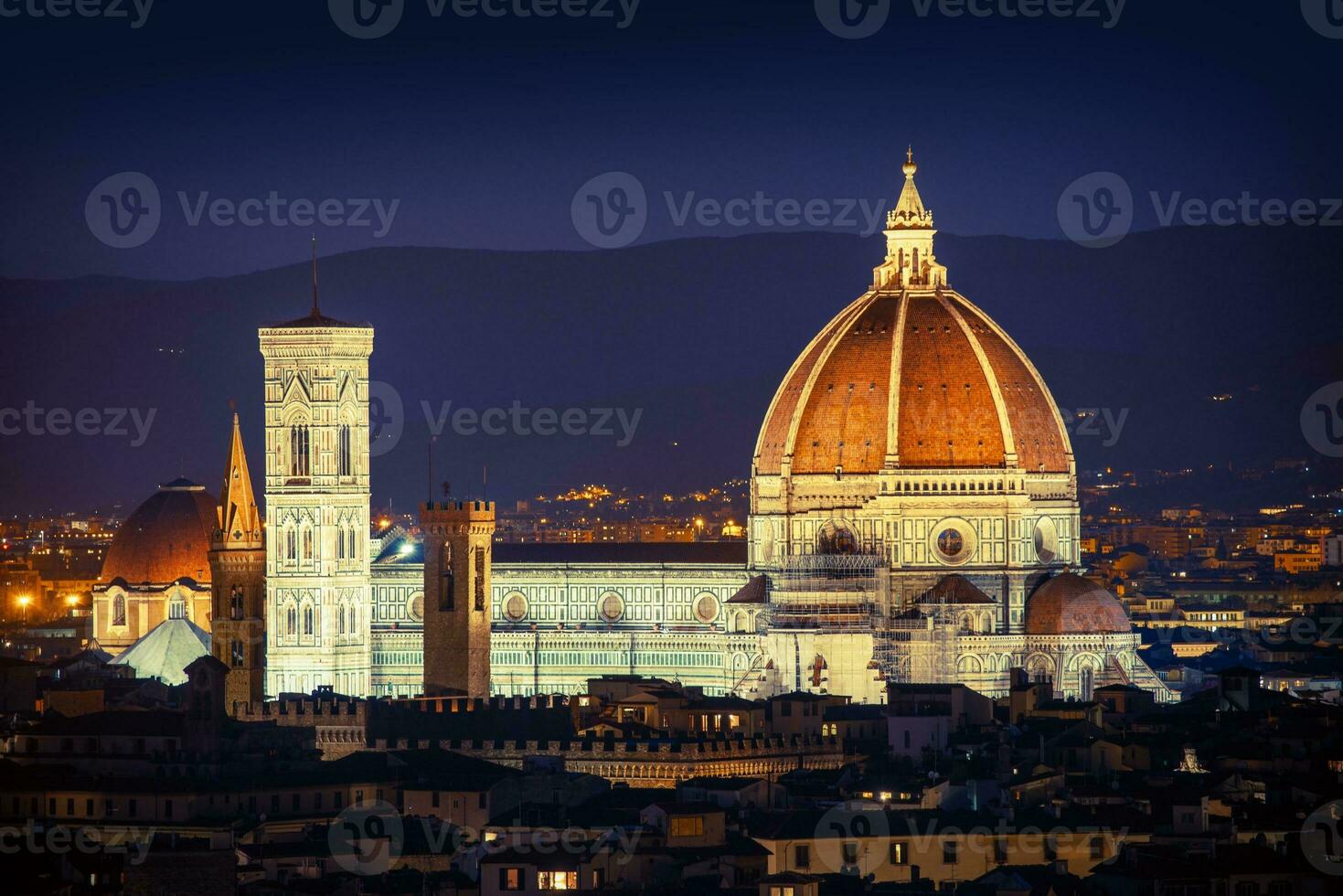 Florenz Nacht Stadtbild foto