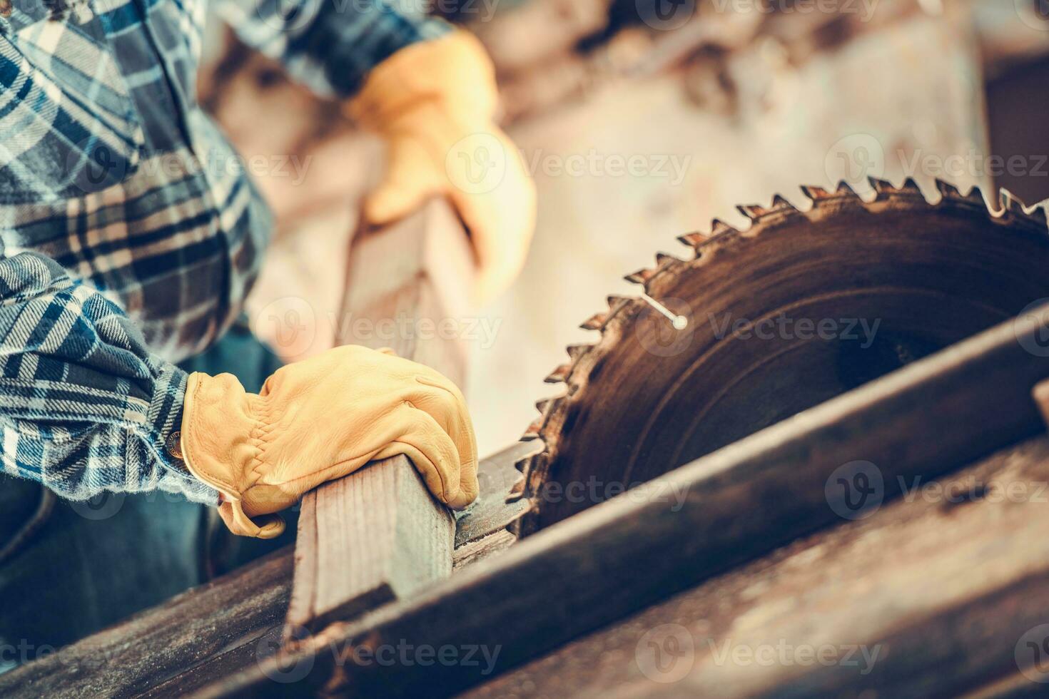 Zimmermann Holz Schnitt Job foto