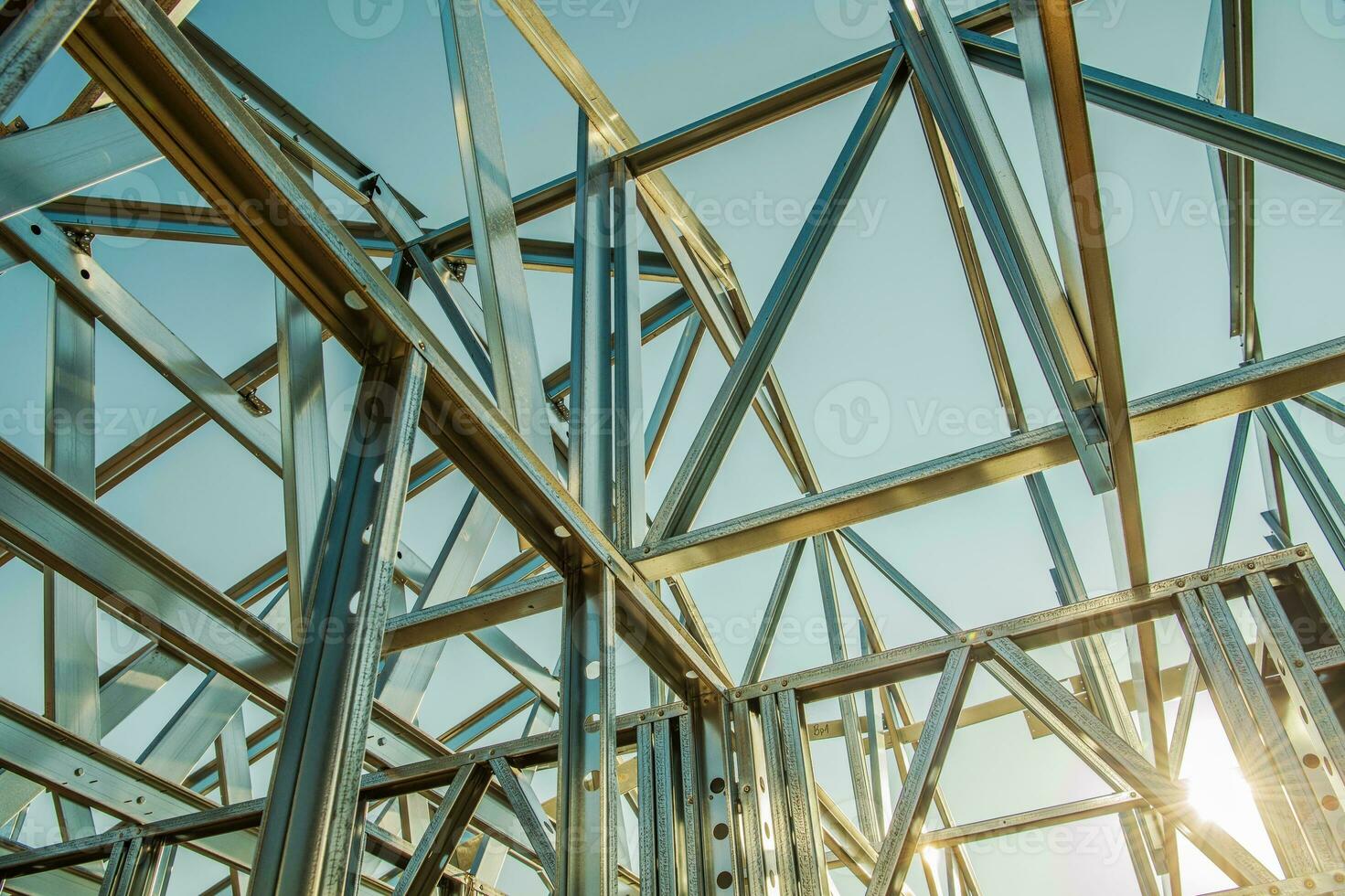 Gebäude Stahl Skelett Rahmen foto