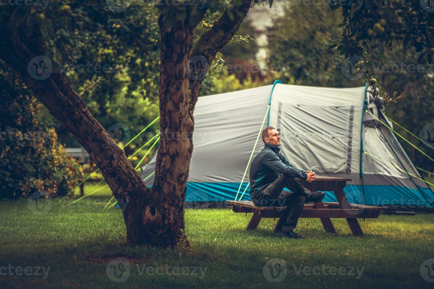 Sommer- Zelt Camping entspannen foto