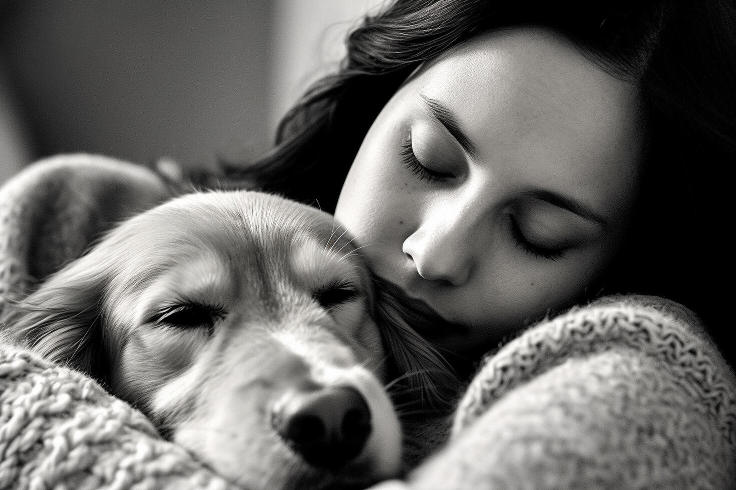 Hund im echt Leben, glücklich Moment mit Haustier ai generativ foto