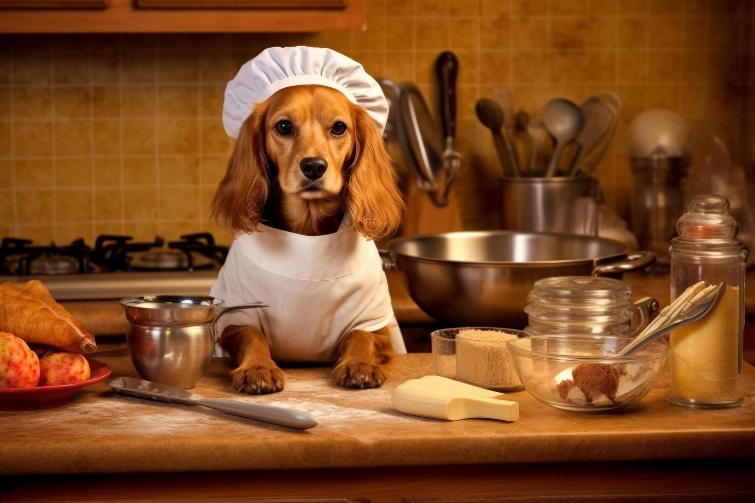 Hund im echt Leben, glücklich Moment mit Haustier ai generativ foto