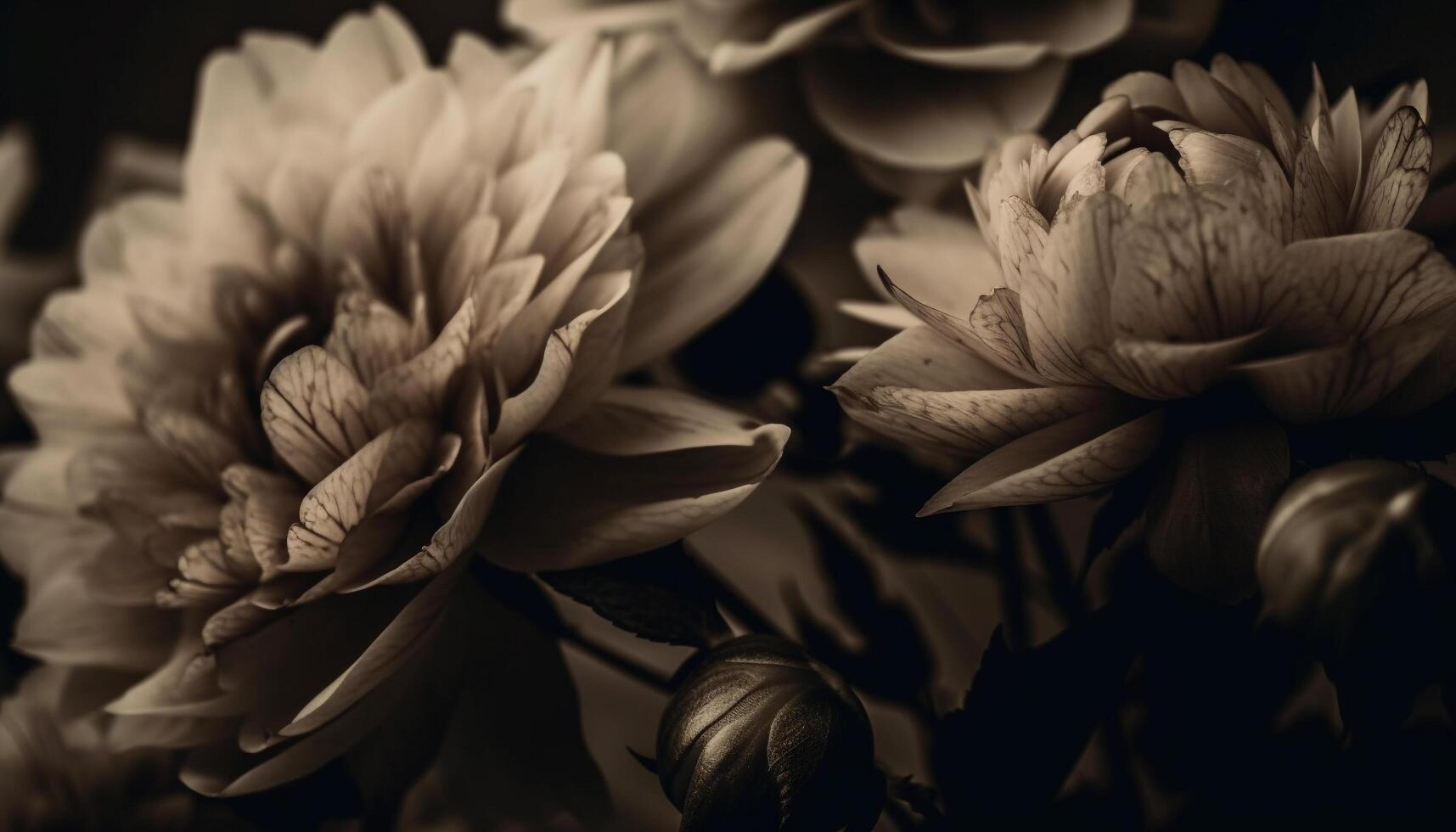 schön Strauß von bunt Blumen im blühen generiert durch ai foto