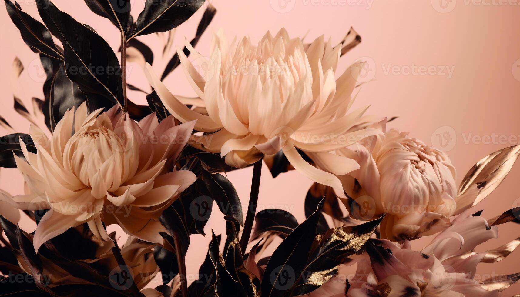 Rosa und Gelb Blütenblätter Mischung im Natur generiert durch ai foto