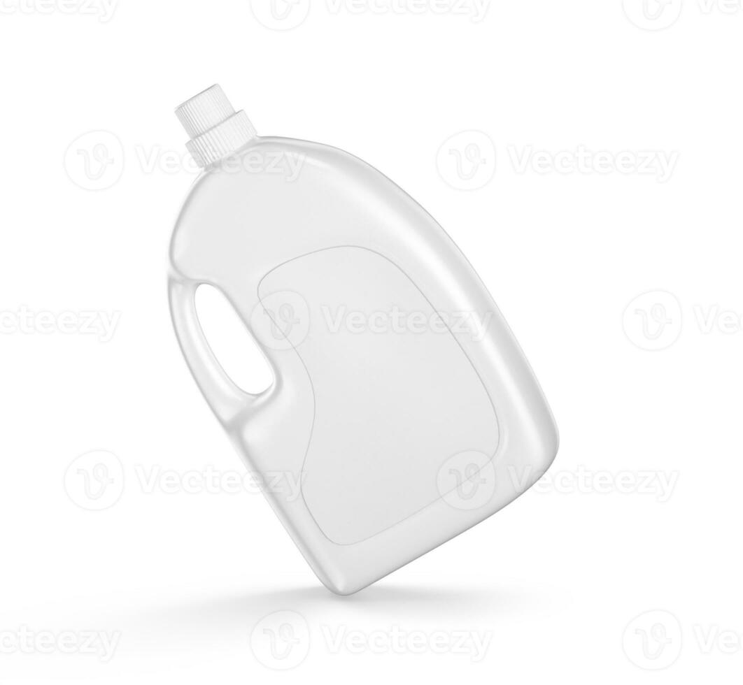 Plastik Waschmittel Flasche Weiß Farbe und realistisch Texturen foto