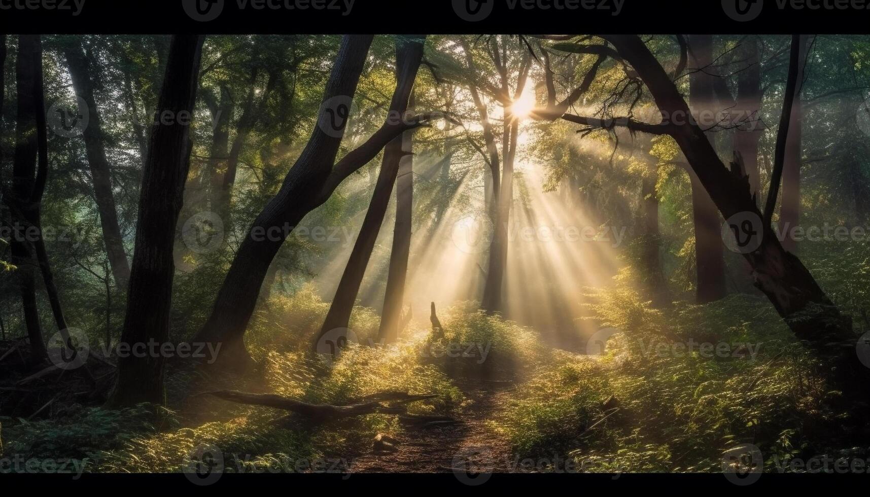 beschwingt farbig Blätter schmücken das alt Baum generiert durch ai foto