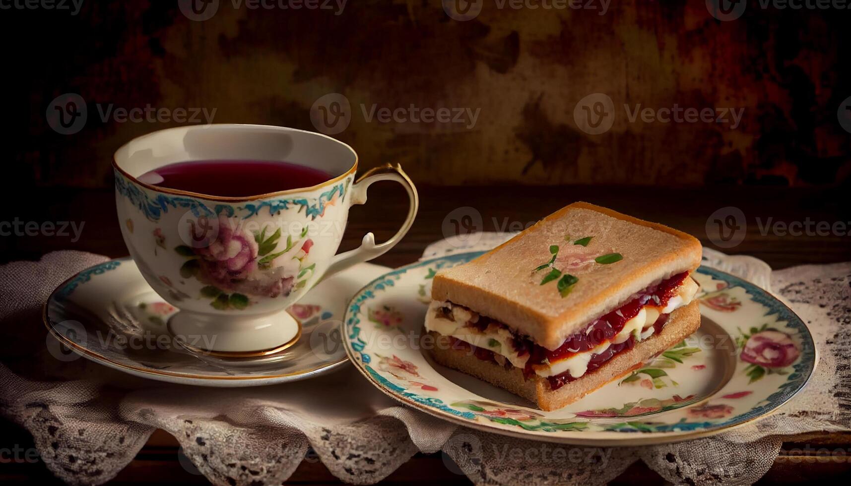 hausgemacht Gourmet Dessert auf rustikal Holz Tabelle generiert durch ai foto