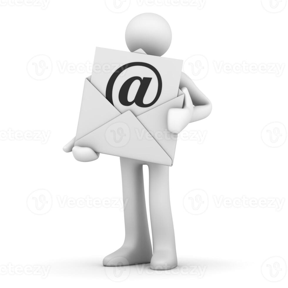 Email isoliert 3d machen foto