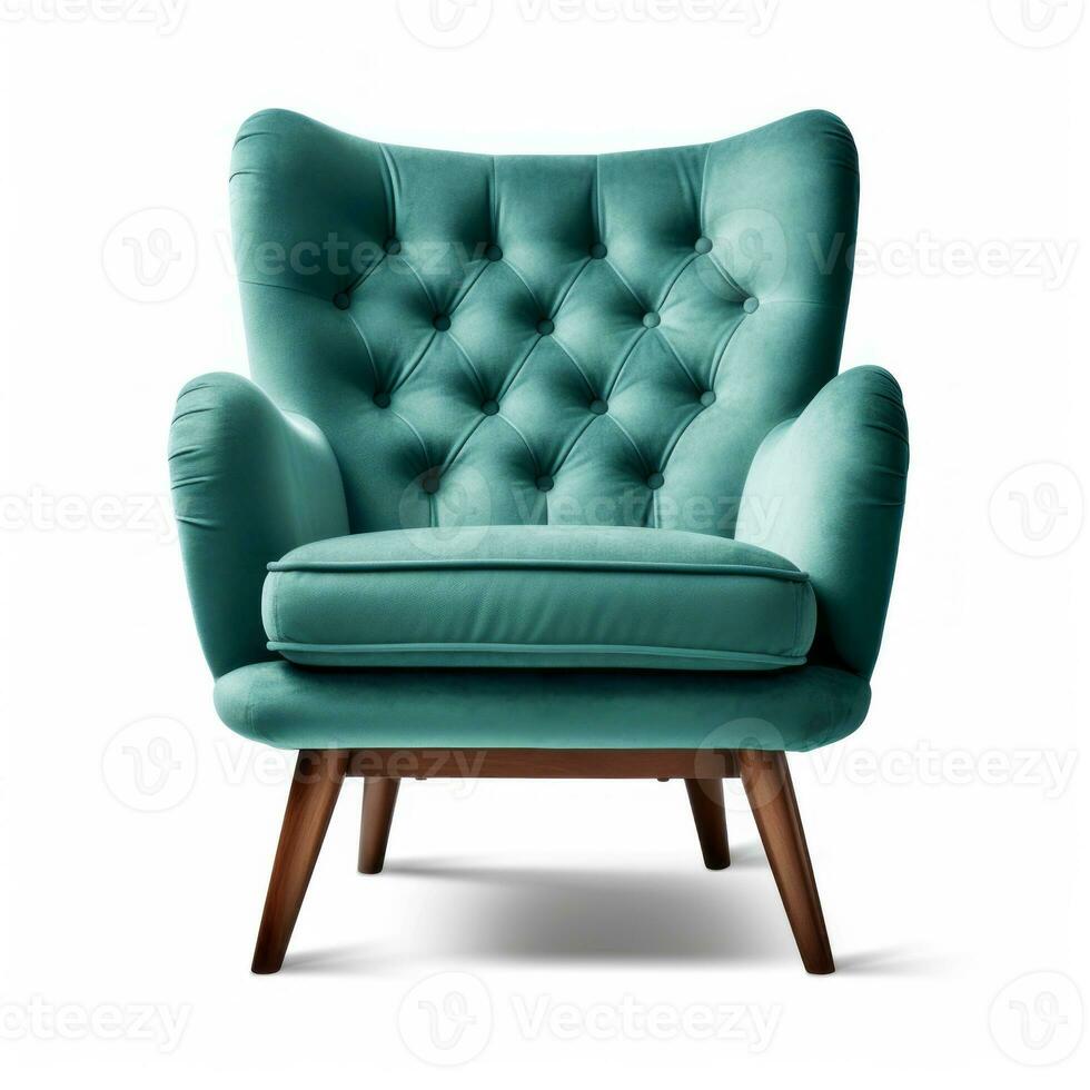 Design modern Sessel isoliert auf Weiß. Illustration ai generativ foto