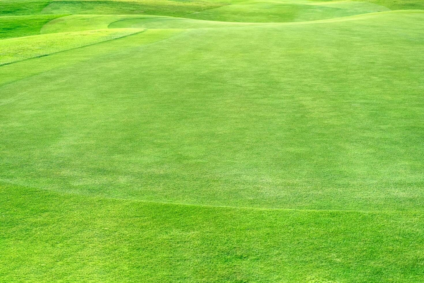 schön Golf Kurs Sicht, Golf Kurs mit schön Putten Grün, frisch Grün Gras auf das Golf Kurs foto
