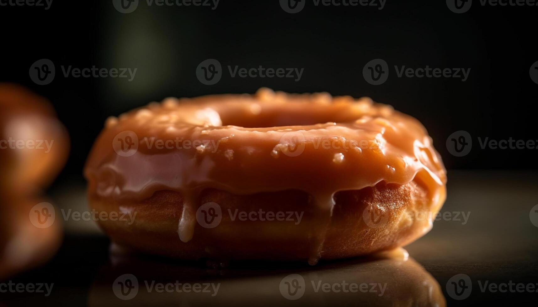 frisch gebacken Donuts mit Schokolade Glasur Genuss generiert durch ai foto