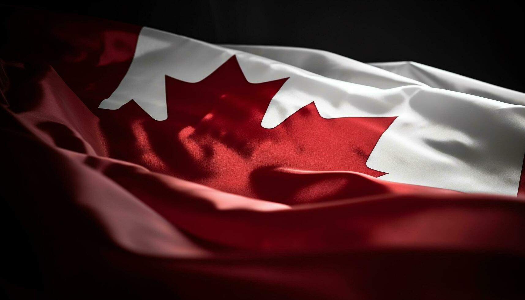 winken kanadisch Flagge, Symbol von Patriotismus und Stolz generativ ai foto