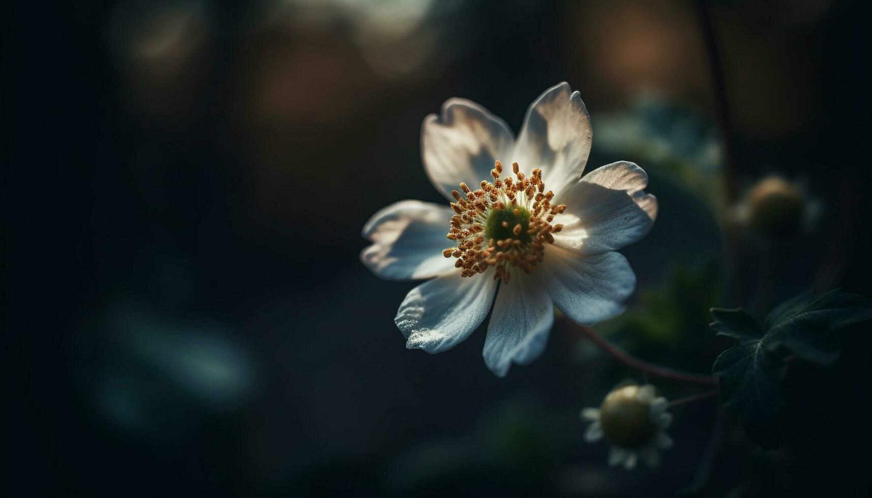 Sanft Fokus auf lila Wildblume im Wiese generiert durch ai foto