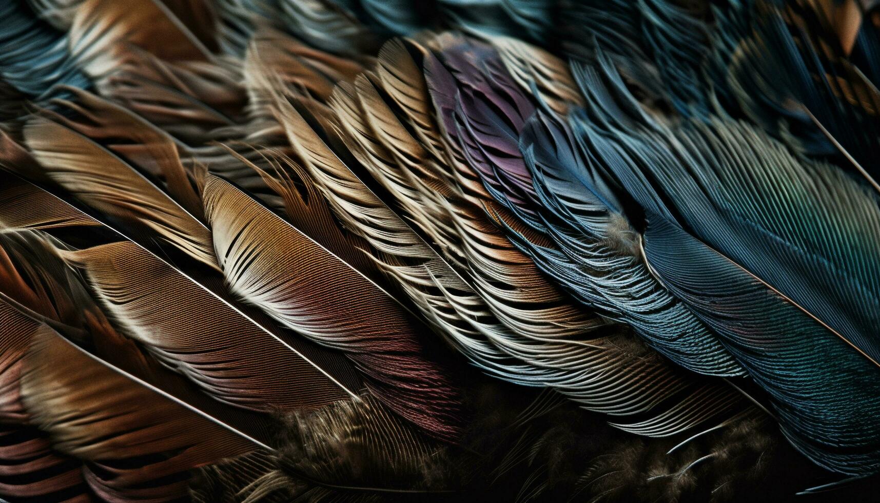 beschwingt Ara Schwanz, ein Schönheit im Natur generiert durch ai foto
