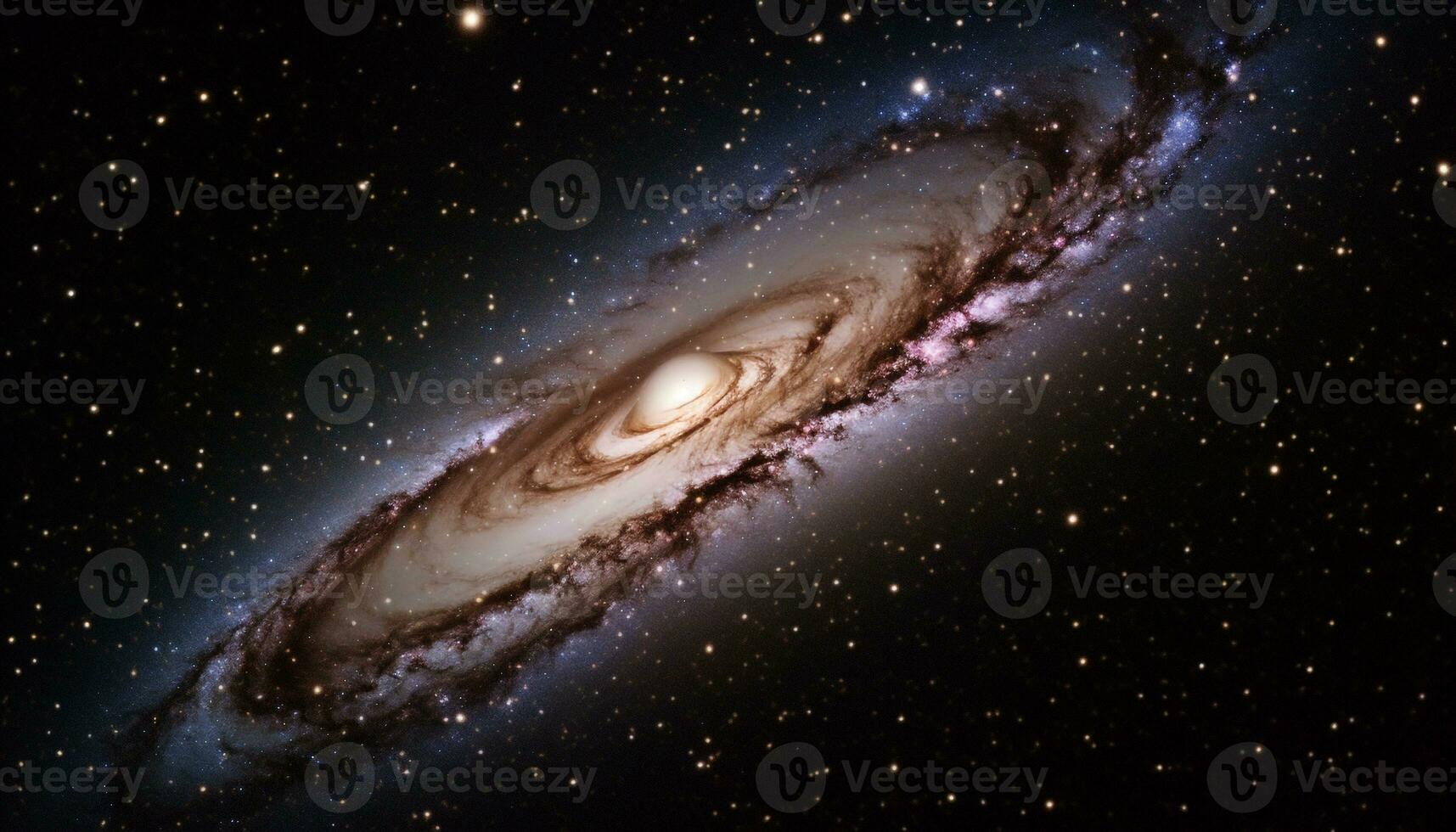 erkunden das tief Geheimnisse von das glühend Spiral- Galaxis Schaffung generiert durch ai foto