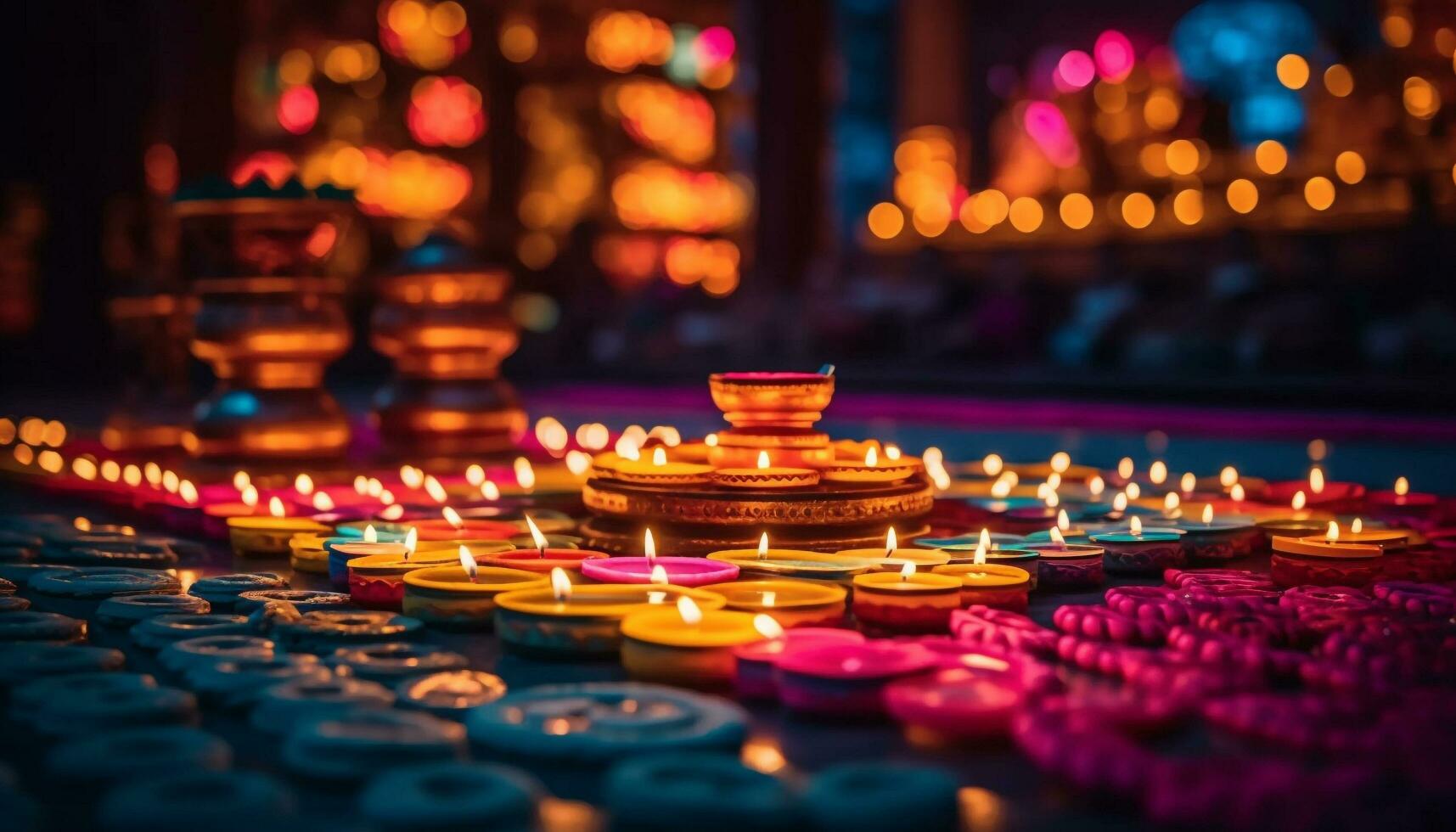 Kerzenlicht Zeremonie leuchtet Spiritualität und symbolisiert Liebe im Traditionen generiert durch ai foto