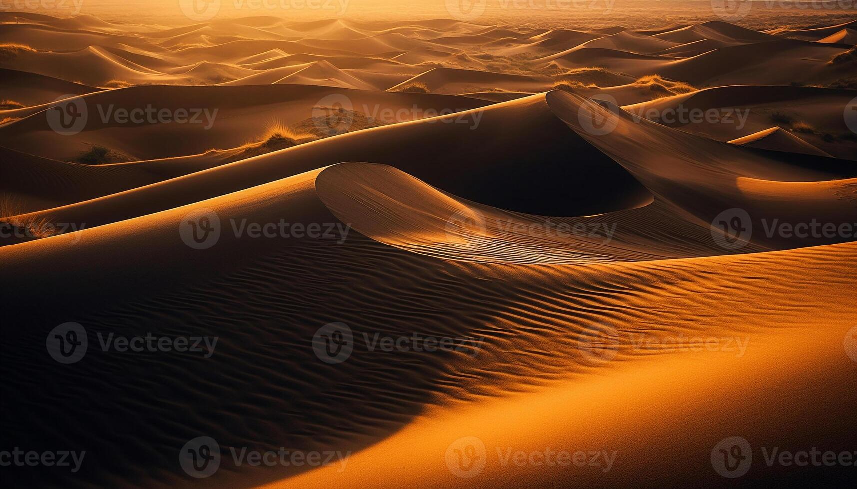 still Szene von majestätisch Sand Dünen im trocken Afrika generiert durch ai foto