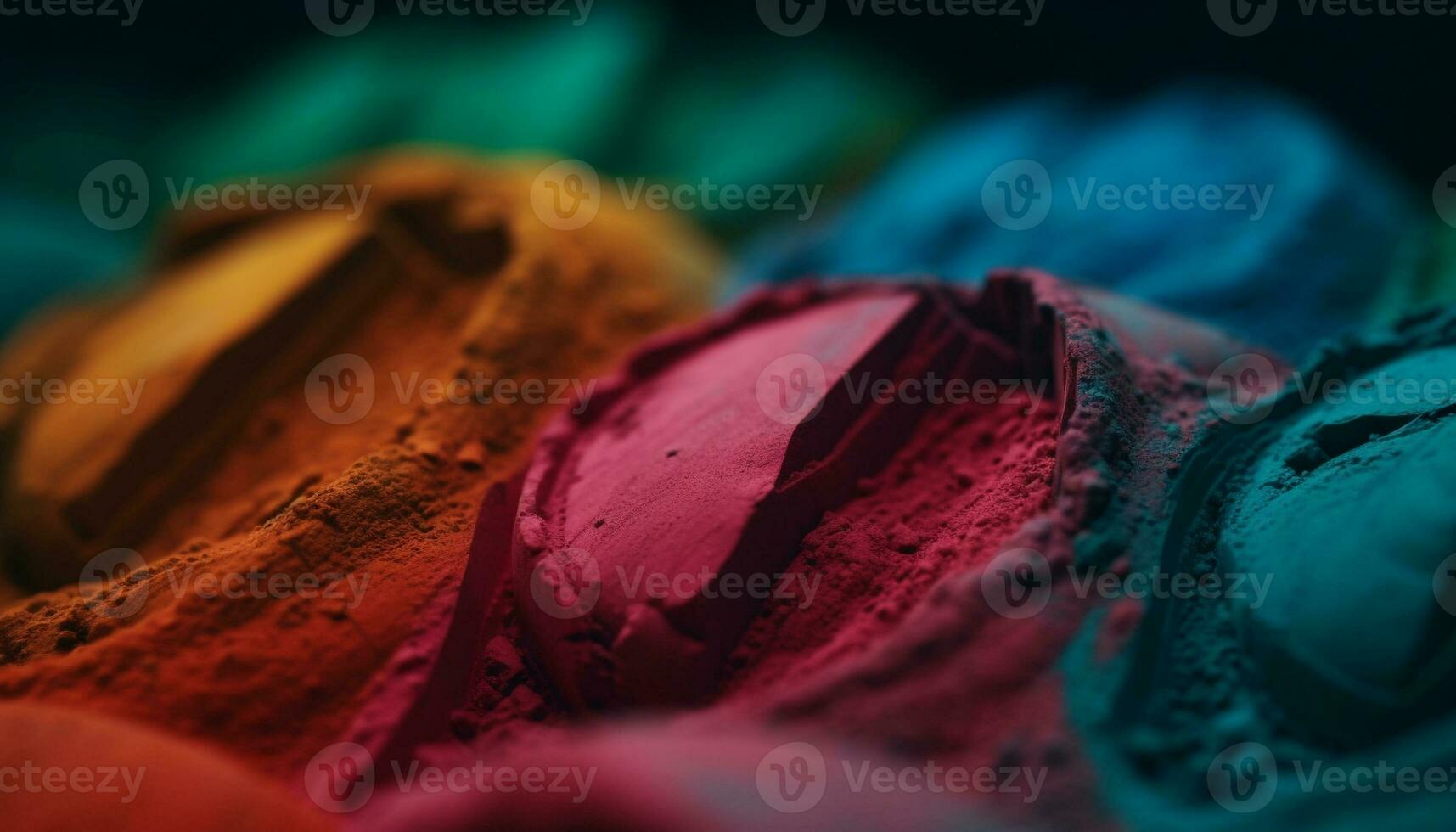 beschwingt Farben von Lidschatten Palette erstellen abstrakt Schönheit Sammlung generiert durch ai foto